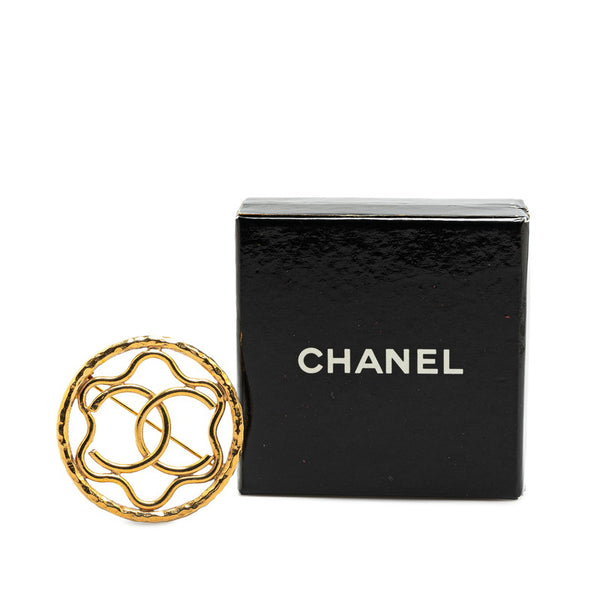 シャネル ココマーク サークル モチーフ ブローチ ゴールド メッキ レディース CHANEL 【中古】