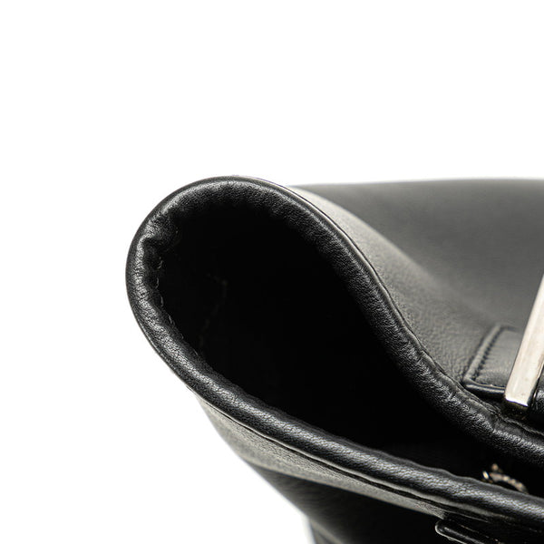 ロエベ アナグラム フスタ トートバッグ ブラック レザー レディース LOEWE 【中古】