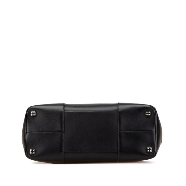 ロエベ アナグラム フスタ トートバッグ ブラック レザー レディース LOEWE 【中古】