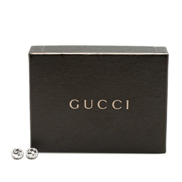 グッチ インターロッキングG ピアス シルバー メタル レディース GUCCI 【中古】