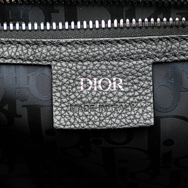 ディオール サドル リュック バックパック ブラック レザー レディース Dior 【中古】