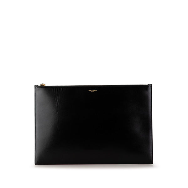 サンローラン クラッチバッグ 635100 ブラック レザー レディース SAINT LAURENT 【中古】