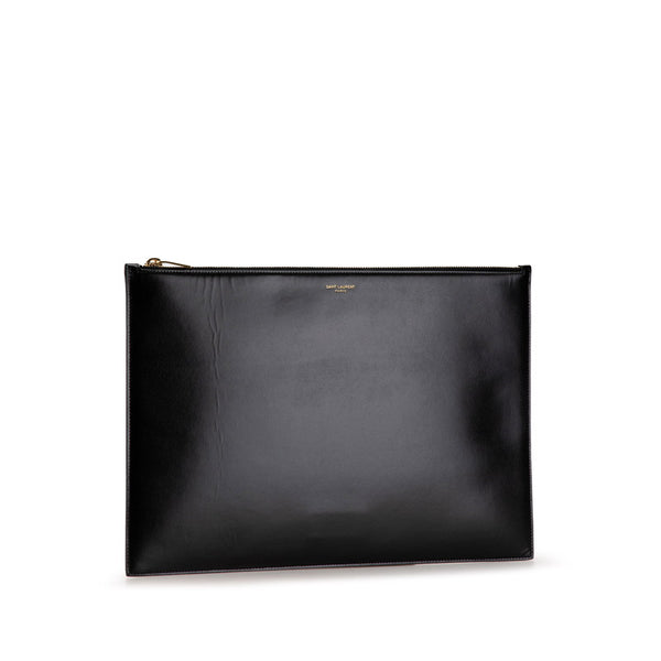 サンローラン クラッチバッグ 635100 ブラック レザー レディース SAINT LAURENT 【中古】