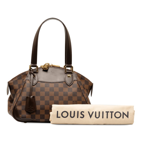 ルイ ヴィトン ダミエ ヴェローナPM ハンドバッグ N41117 エベヌ  ブラウン PVC レザー レディース LOUIS VUITTON 【中古】