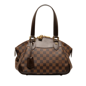 ルイ ヴィトン ダミエ ヴェローナPM ハンドバッグ N41117 エベヌ  ブラウン PVC レザー レディース LOUIS VUITTON 【中古】