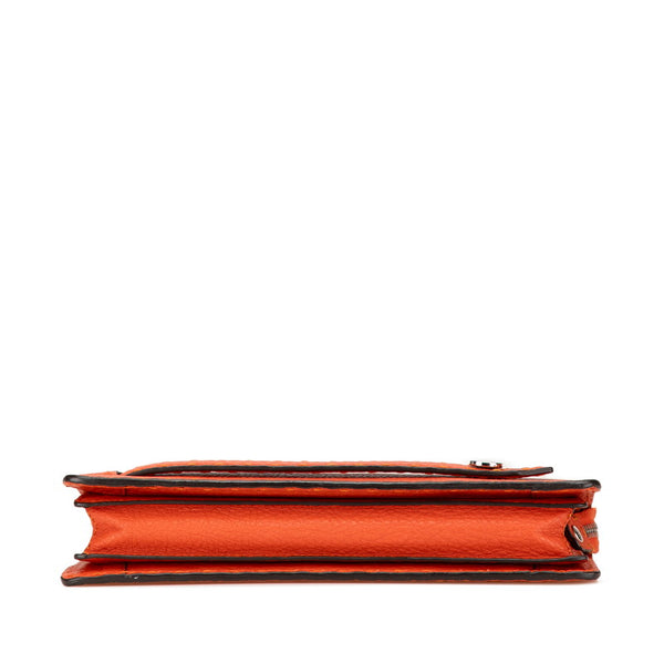 フェンディ セレリア クラッチバッグ セカンドバッグ ZVA350 オレンジ レザー レディース FENDI 【中古】