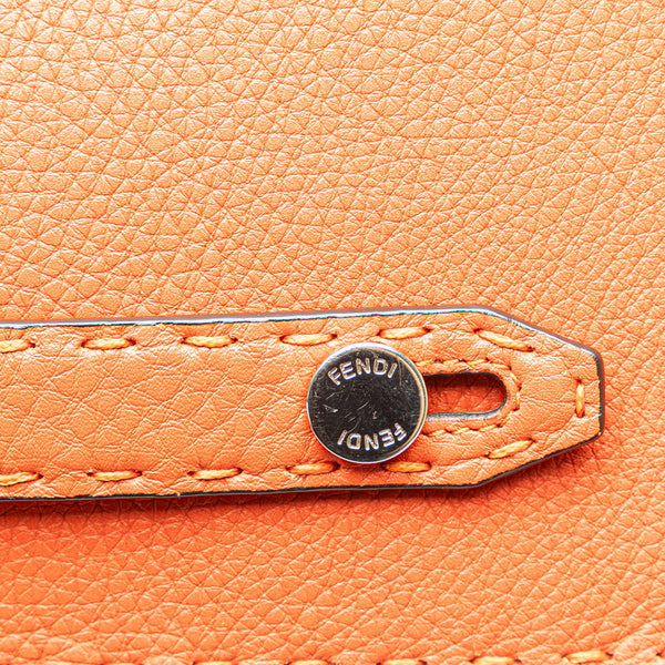 フェンディ セレリア クラッチバッグ セカンドバッグ ZVA350 オレンジ レザー レディース FENDI 【中古】