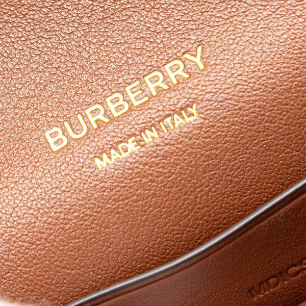 バーバリー TBロゴ リカルドティッシ ミニショルダーバッグ ベージュ ブラウン キャンバス レザー レディース BURBERRY 【中古】