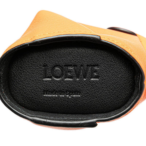 ロエベ アニマルコレクション マウス チャーム コインケース オレンジ レザー レディース LOEWE 【中古】