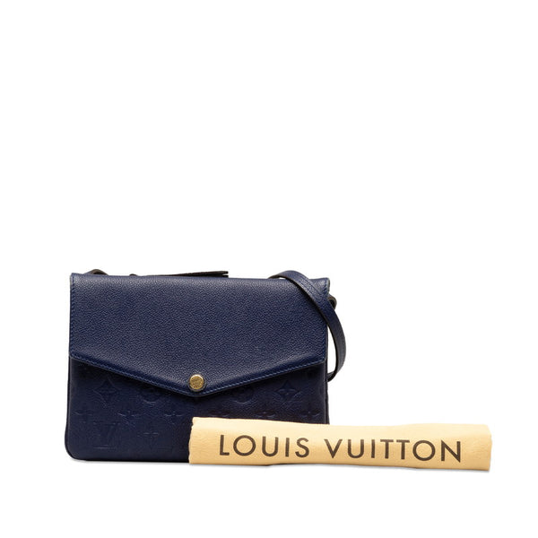 ルイ ヴィトン モノグラム アンプラント トワイス ショルダーバッグ M50262 イリス ネイビー レザー レディース LOUIS VUITTON 【中古】