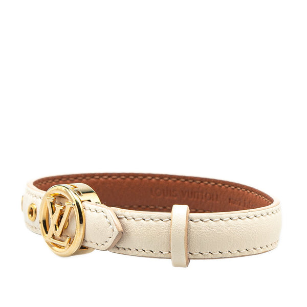 ルイ ヴィトン ブレスレット ベージュ ゴールド レザー メッキ レディース LOUIS VUITTON 【中古】