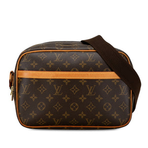 ルイ ヴィトン モノグラム リポーターPM 斜め掛け ショルダーバッグ M45254 ブラウン PVC レザー レディース LOUIS VUITTON 【中古】