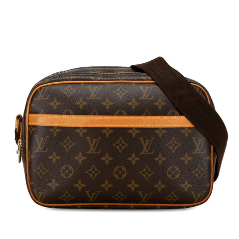 ルイ ヴィトン モノグラム リポーターPM 斜め掛け ショルダーバッグ M45254 ブラウン PVC レザー レディース LOUIS VUITTON 【中古】