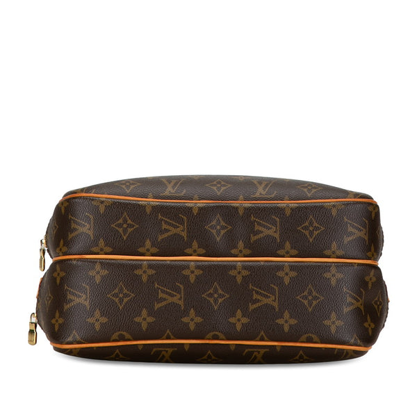 ルイ ヴィトン モノグラム リポーターPM 斜め掛け ショルダーバッグ M45254 ブラウン PVC レザー レディース LOUIS VUITTON 【中古】