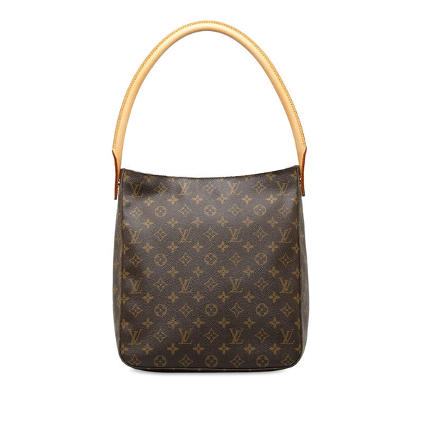 ルイ ヴィトン モノグラム ルーピングGM ショルダーバッグ ハンドバッグ M51145 ブラウン PVC レザー レディース LOUIS VUITTON 【中古】