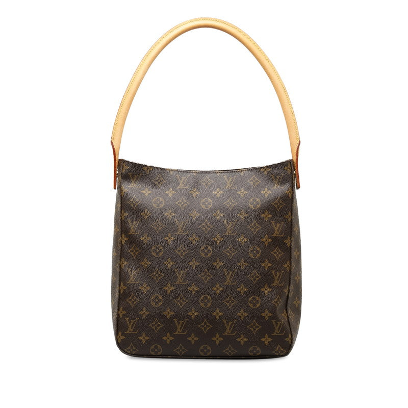 ルイ ヴィトン モノグラム ルーピングGM ショルダーバッグ ハンドバッグ M51145 ブラウン PVC レザー レディース LOUIS VUITTON 【中古】