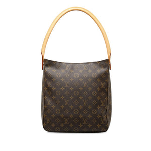 ルイ ヴィトン モノグラム ルーピングGM ショルダーバッグ ハンドバッグ M51145 ブラウン PVC レザー レディース LOUIS VUITTON 【中古】