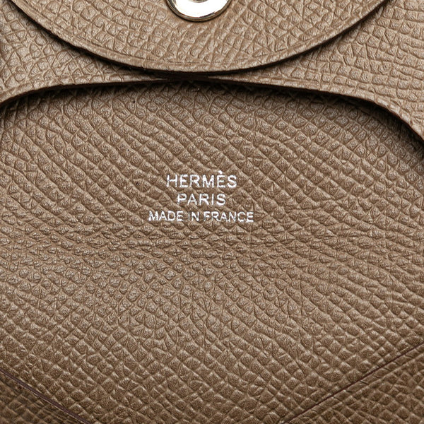 エルメス バスティア コインケース 小銭入れ グレージュ ヴォーエプソン レディース HERMES 【中古】