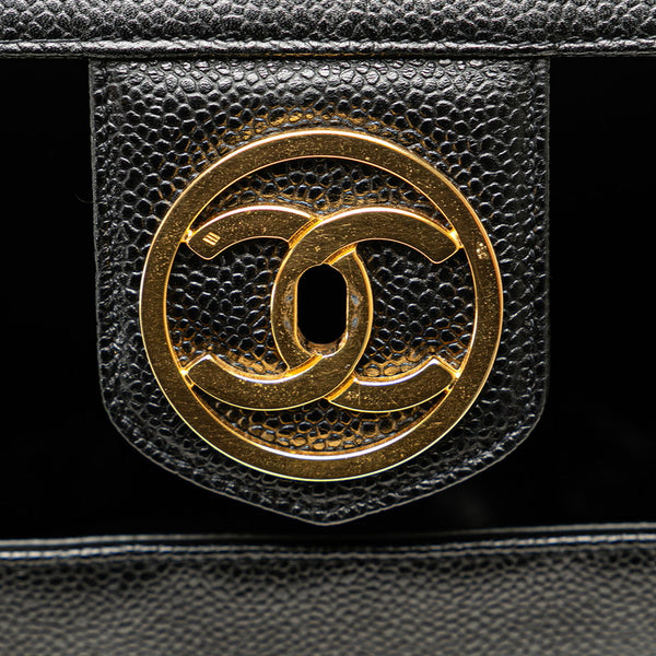 シャネル ココマーク ハンドバッグ バニティバッグ ショルダーバッグ 2WAY ブラック レザー レディース CHANEL 【中古】