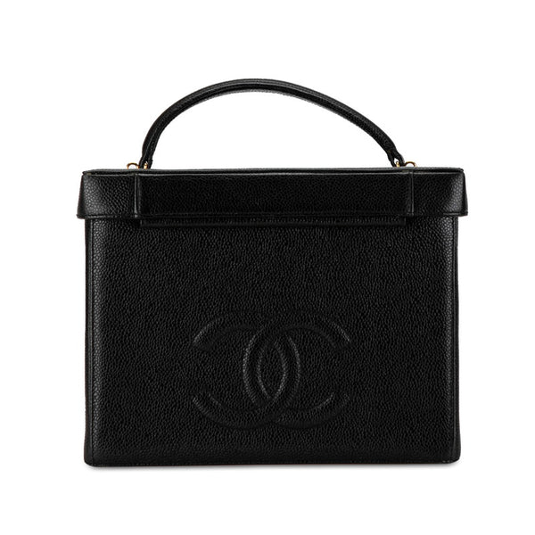 シャネル ココマーク ハンドバッグ バニティバッグ ショルダーバッグ 2WAY ブラック レザー レディース CHANEL 【中古】