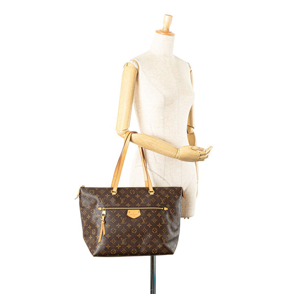 ルイ ヴィトン モノグラム イエナMM トートバッグ M42267 ブラウン PVC レザー レディース LOUIS VUITTON 【中古】