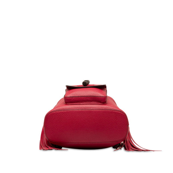 グッチ バンブー リュック バックパック 387149 レッド レザー レディース GUCCI 【中古】