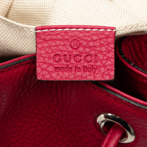 グッチ バンブー リュック バックパック 387149 レッド レザー レディース GUCCI 【中古】