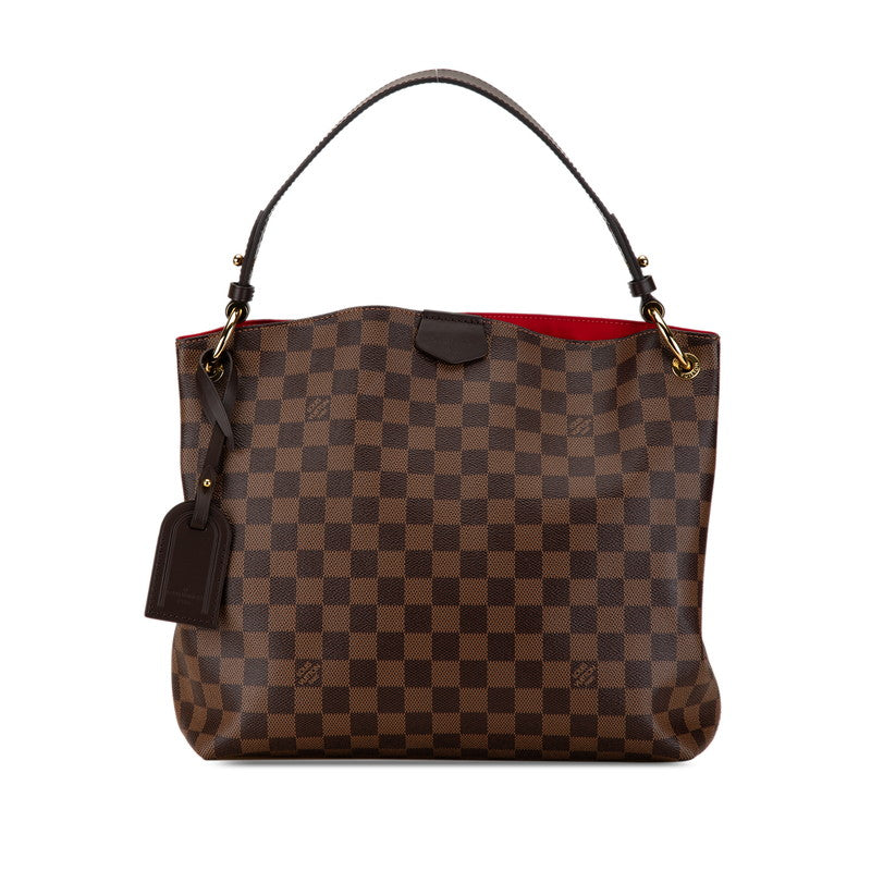 ルイ ヴィトン ダミエ グレースフルPM ショルダーバッグ N44044 ブラウン PVC レザー レディース LOUIS VUITTON 【中古】