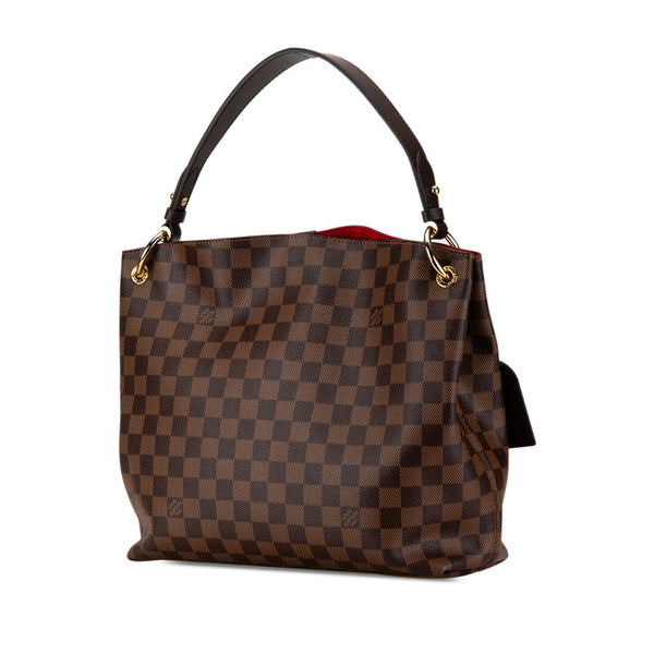 ルイ ヴィトン ダミエ グレースフルPM ショルダーバッグ N44044 ブラウン PVC レザー レディース LOUIS VUITTON 【中古】