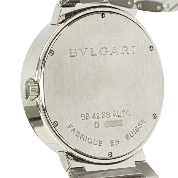 ブルガリ ブルガリブルガリ 腕時計 BB42SS AUTO 自動巻き ブラック文字盤 ステンレススチール メンズ BVLGARI 【中古】