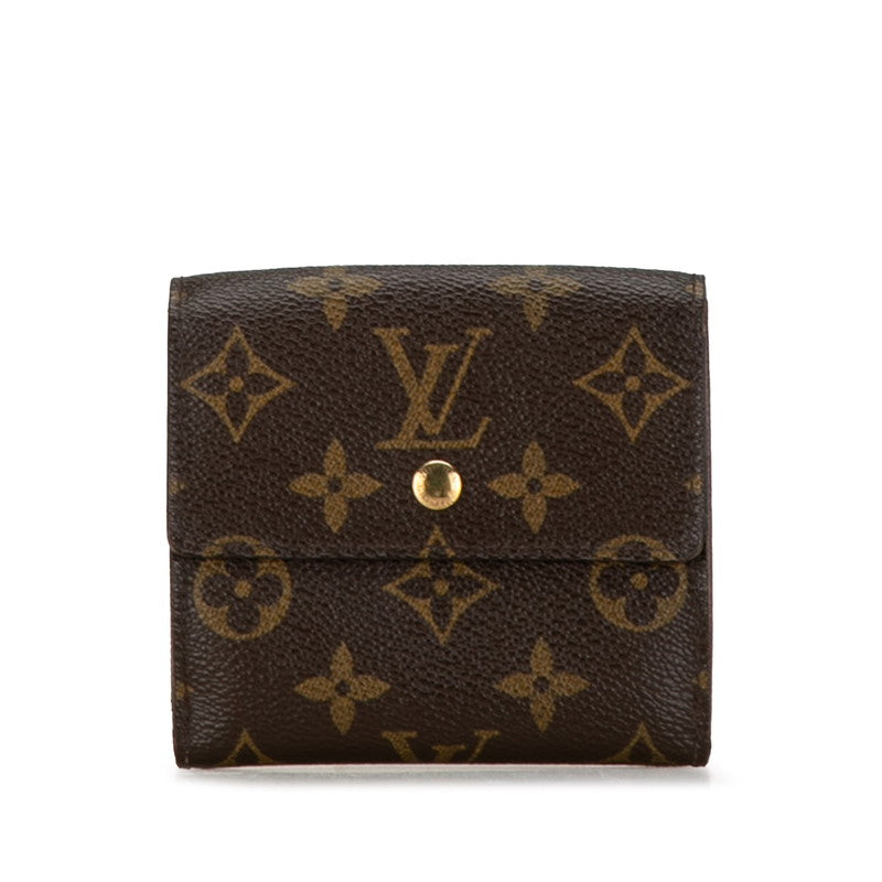 ルイ ヴィトン モノグラム ポルトフォイユ エリーズ 二つ折り財布 M61654 ブラウン PVC レザー レディース LOUIS VUITTON 【中古】