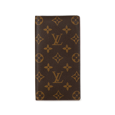 ルイ ヴィトン モノグラム ポルトバルール カルトクレディ 長財布 M61823 ブラウン PVC レザー レディース LOUIS VUITTON 【中古】