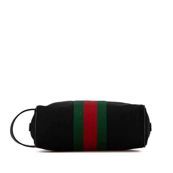 グッチ シェリーライン クラッチバッグ セカンドバッグ 630916 ブラック キャンバス レザー レディース GUCCI 【中古】