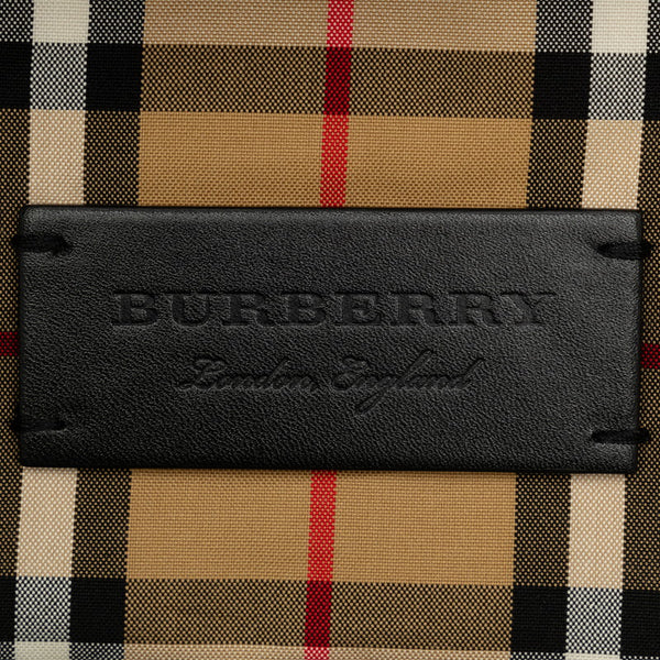 バーバリー ノバチェック ショルダーバッグ ブラウン クリア PVC コットン レザー レディース BURBERRY 【中古】