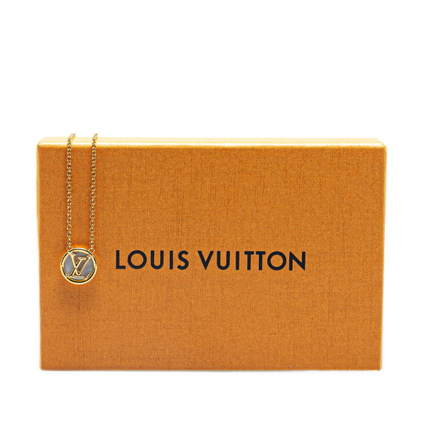 ルイ ヴィトン モノグラム コリエ L TO V マザーオブパール ネックレス M80259 ゴールド メッキ レディース LOUIS VUITTON 【中古】