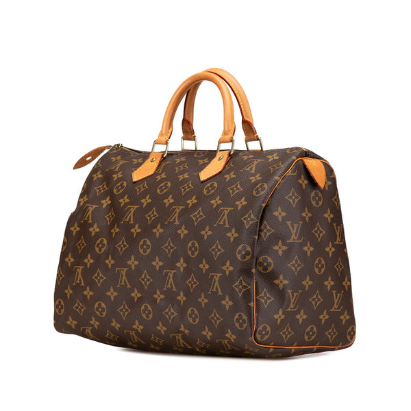 ルイ ヴィトン モノグラム スピーディ35 ハンドバッグ ボストンバッグ  M41524 ブラウン PVC レザー レディース LOUIS VUITTON 【中古】