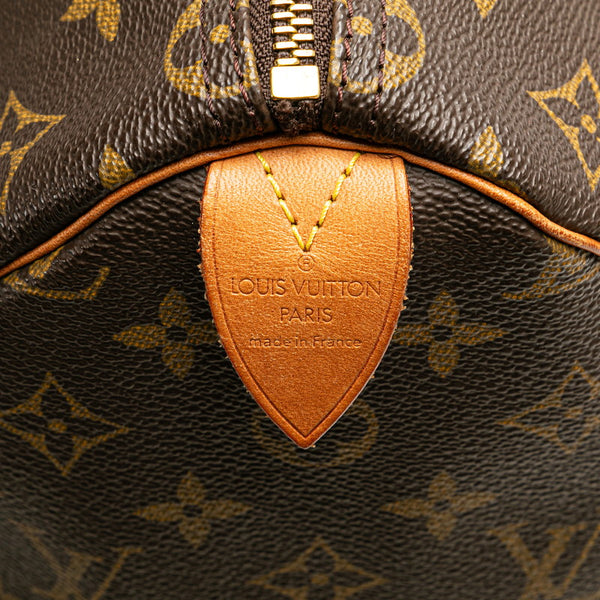 ルイ ヴィトン モノグラム スピーディ35 ハンドバッグ ボストンバッグ  M41524 ブラウン PVC レザー レディース LOUIS VUITTON 【中古】