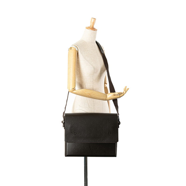 ルイ ヴィトン モノグラム グラセ フォンジー ショルダーバッグ M46570 ブラウン レザー メンズ LOUIS VUITTON 【中古】