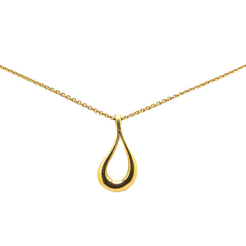 ティファニー オープンティアドロップ ネックレス K18YG イエローゴールド レディース TIFFANY&Co. 【中古】