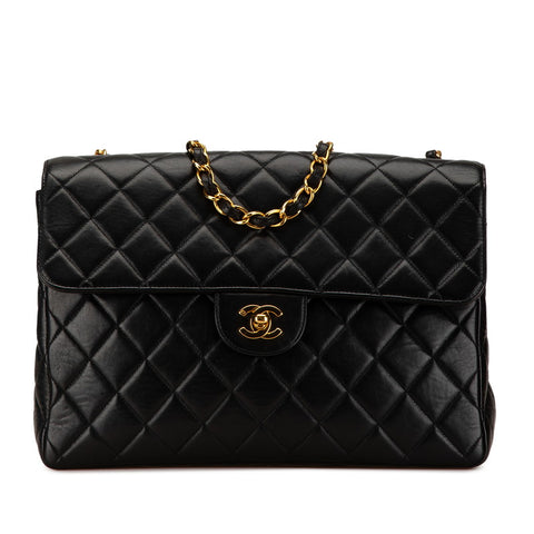 シャネル マトラッセ30 ココマーク チェーン ショルダーバッグ ブラック ラムスキン レディース CHANEL 【中古】