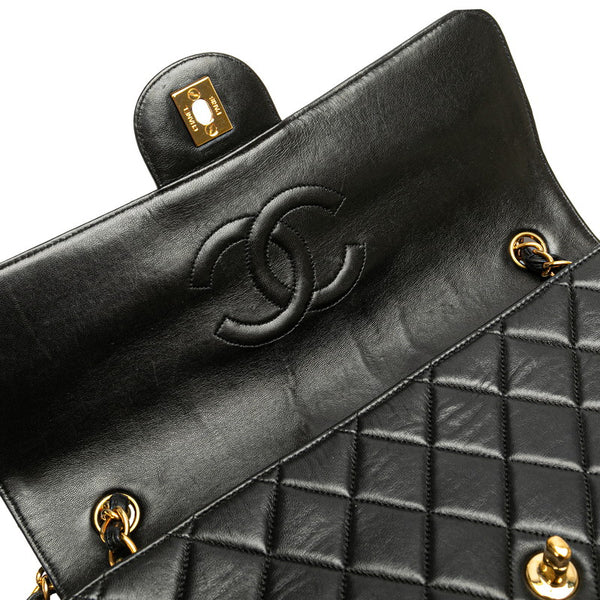 シャネル マトラッセ30 ココマーク チェーン ショルダーバッグ ブラック ラムスキン レディース CHANEL 【中古】