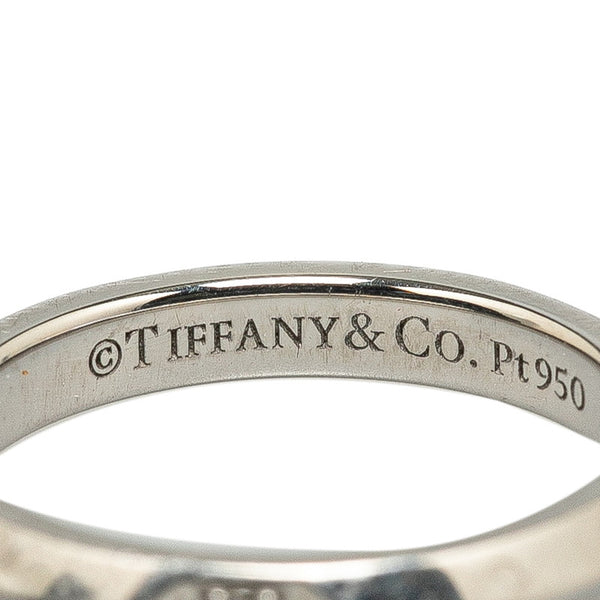 ティファニー トゥルーバンドリング ５Pダイヤ リング 指輪 Pt950 プラチナ レディース TIFFANY&Co. 【中古】