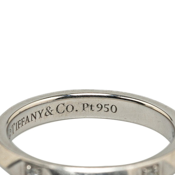 ティファニー トゥルーバンドリング ５Pダイヤ リング 指輪 Pt950 プラチナ レディース TIFFANY&Co. 【中古】