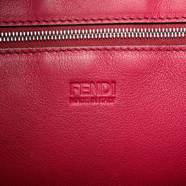 フェンディ トートバッグ 8BH262 ピンク ブラック レザー レディース FENDI 【中古】