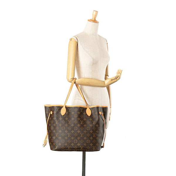 ルイ ヴィトン モノグラム ネヴァーフルMM ショルダーバッグ トートバッグ M40156 ブラウン PVC レザー レディース LOUIS VUITTON 【中古】