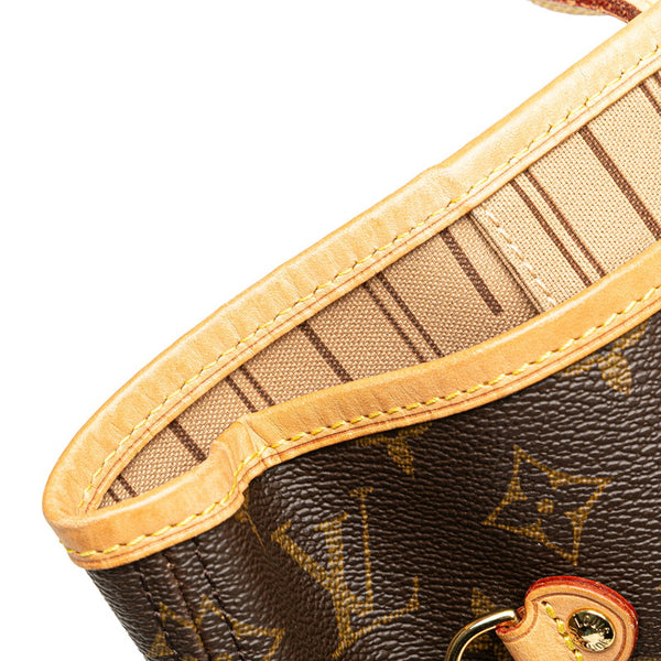 ルイ ヴィトン モノグラム ネヴァーフルMM ショルダーバッグ トートバッグ M40156 ブラウン PVC レザー レディース LOUIS VUITTON 【中古】