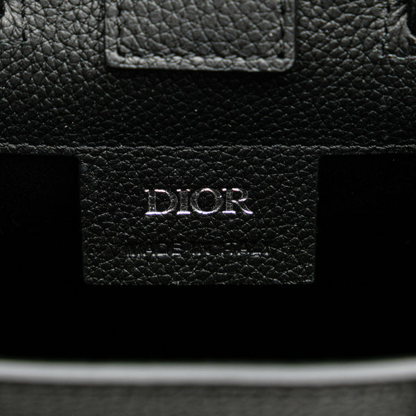 ディオール サドル ミニ トートバッグ ショルダーバッグ 2WAY ブラック カーフ レザー レディース Dior 【中古】