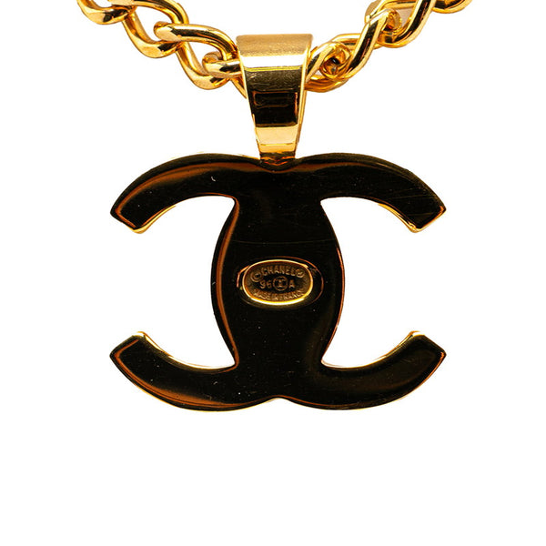 シャネル ヴィンテージ ココマーク ダブルターンロック ネックレス ゴールド メッキ レディース CHANEL 【中古】