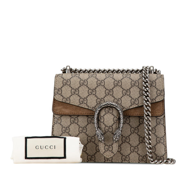 グッチ GGスプリーム ディオニュソス チェーン ショルダーバッグ 421970 ベージュ PVC スウェード レディース GUCCI 【中古】