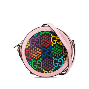 グッチ GGサイケデリック 斜め掛け ショルダーバッグ 603938 ピンク マルチカラー PVC レザー レディース GUCCI 【中古】